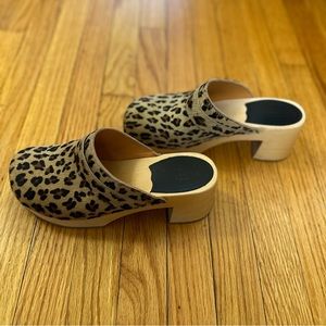 Swedish Hasbeens Husband Clog - Leopard sz 37